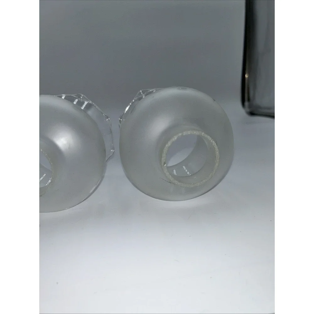 Vintage Tulip Frosted Cut To Clear Glass Shade Lamp Light 5